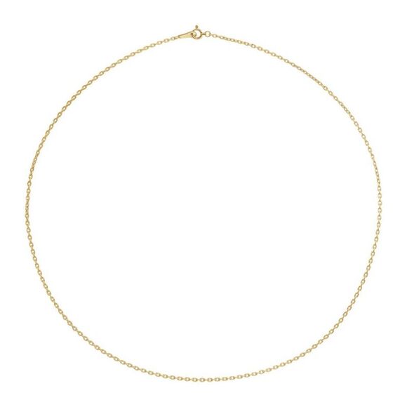 18k Yellow Gold 1.7mm Solid Cable Chain Necklace, 16 Inch